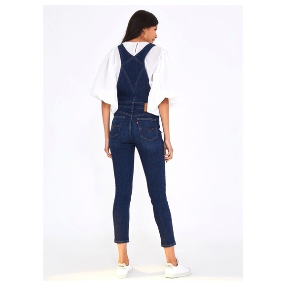 LEVI’S Skinny Overalls in Dark Wash, Size 26 - Picture 3 of 11